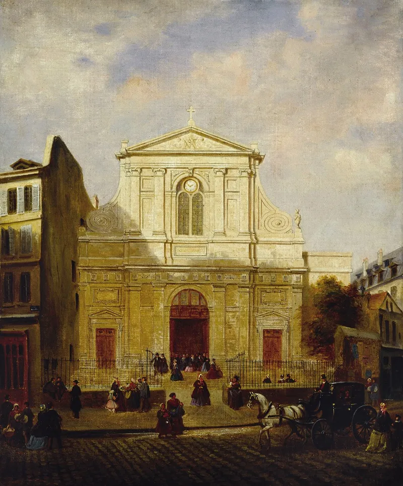 La Facade De Leglise Des Blancs Manteaux 1865