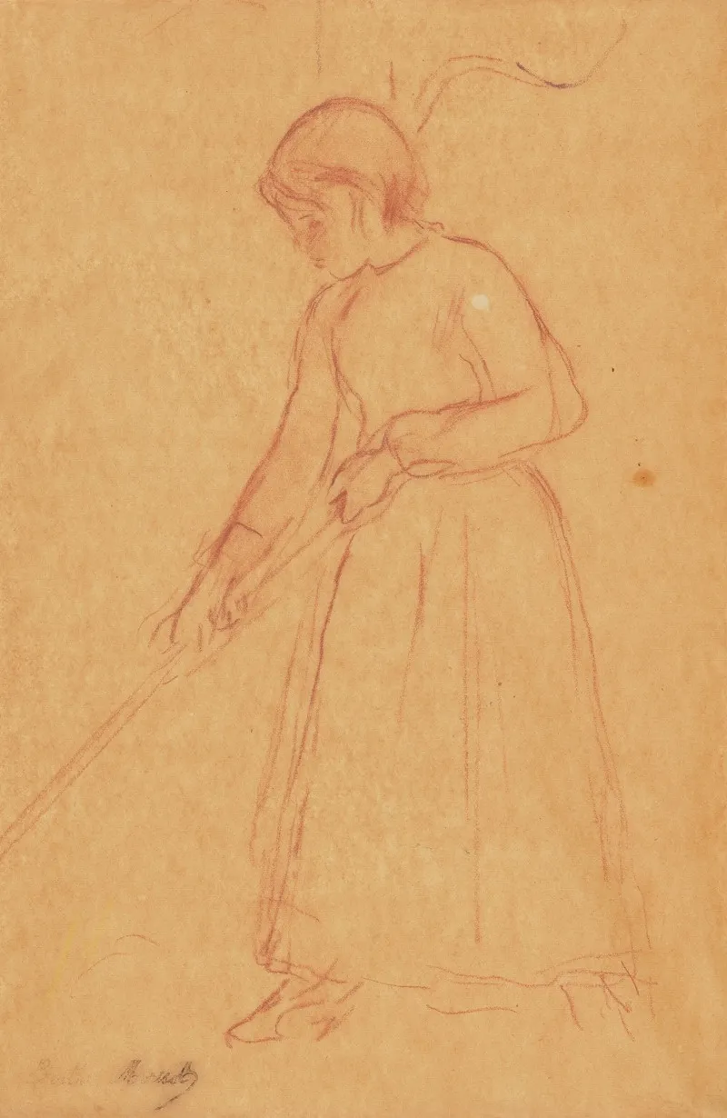 La Faneuse 2 by Berthe Morisot - Canvas Print