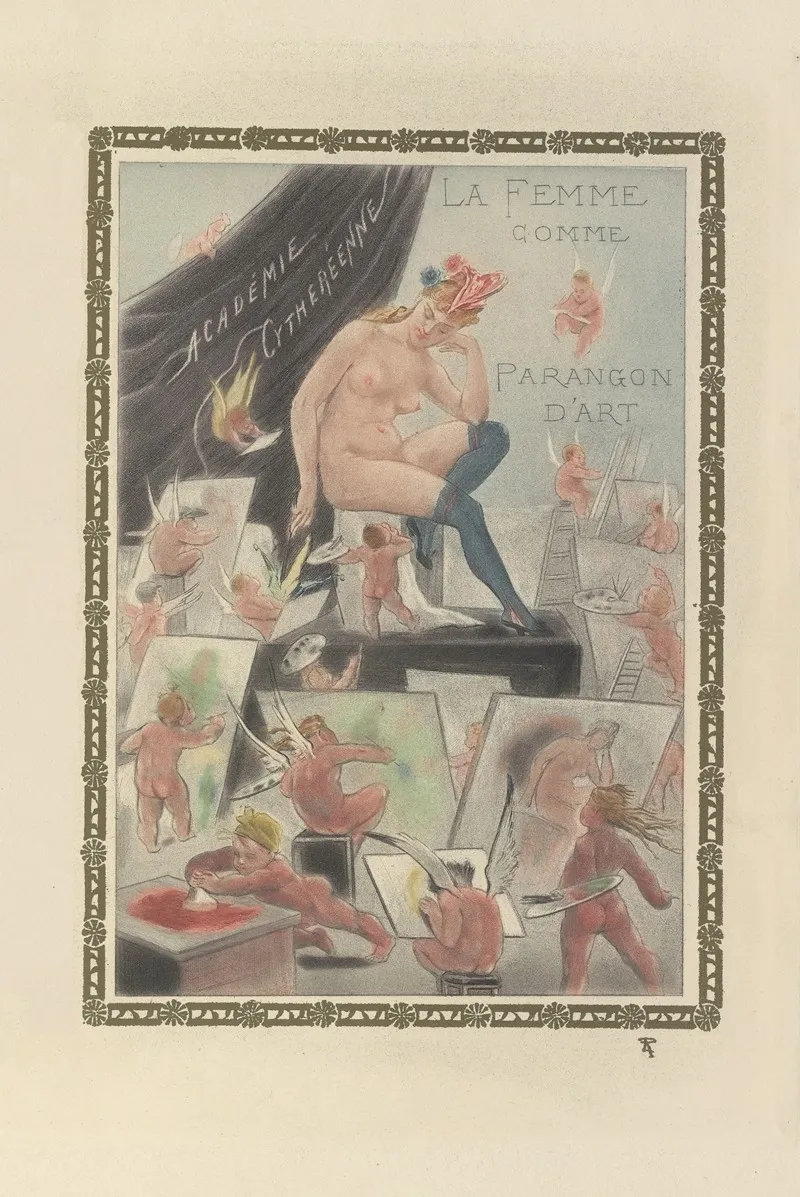 La Femme Comme Parangon Dart by Félicien Rops - Canvas Print
