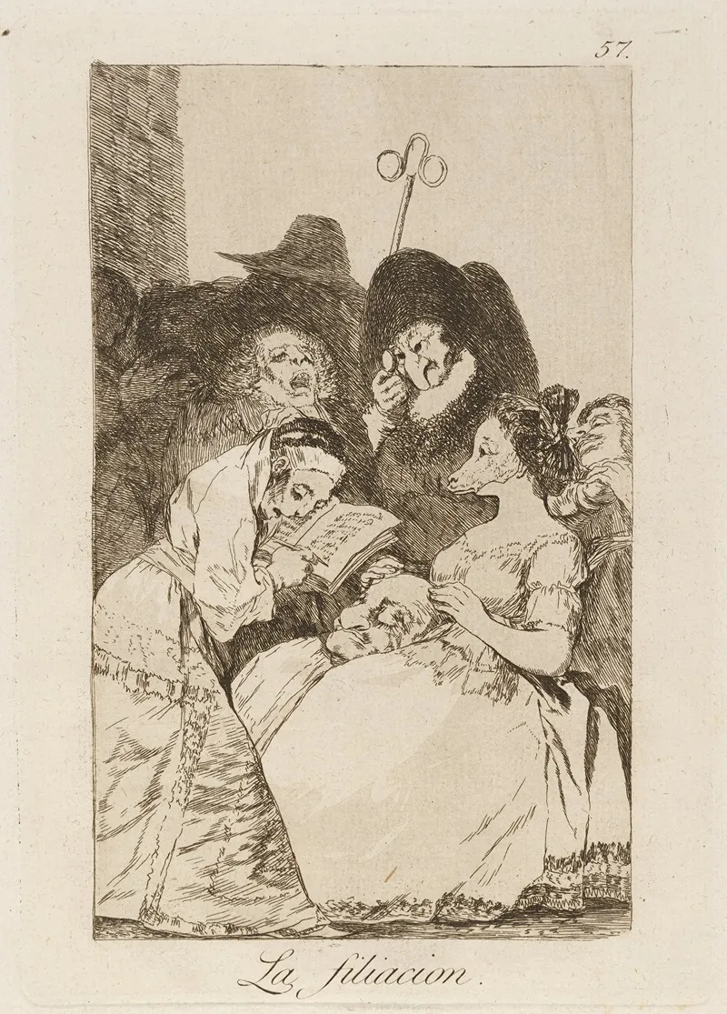 La Filiacion The Filiation by Francisco de Goya - Canvas Print
