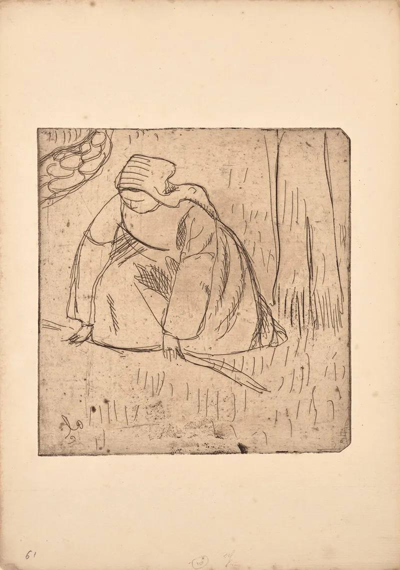 La Glaneuse The Harvester by Armand Seguin - Canvas Print