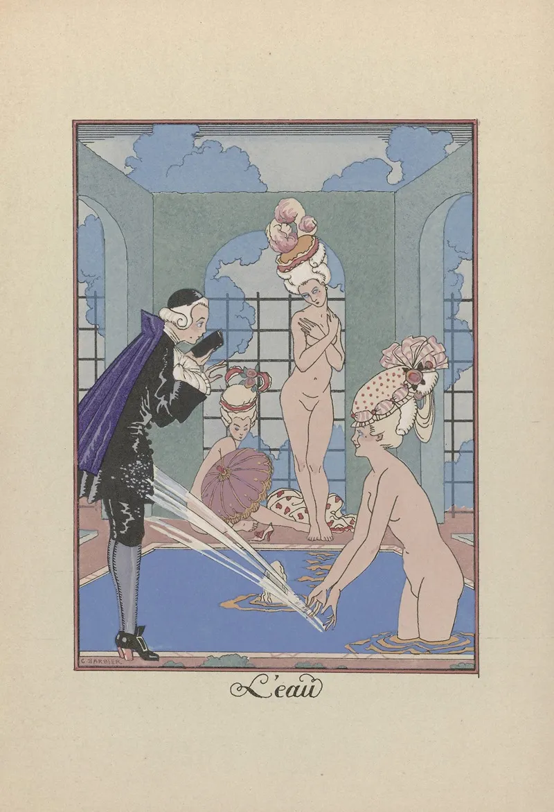 La Guirlande Des Mois Leau by George Barbier - Canvas Print