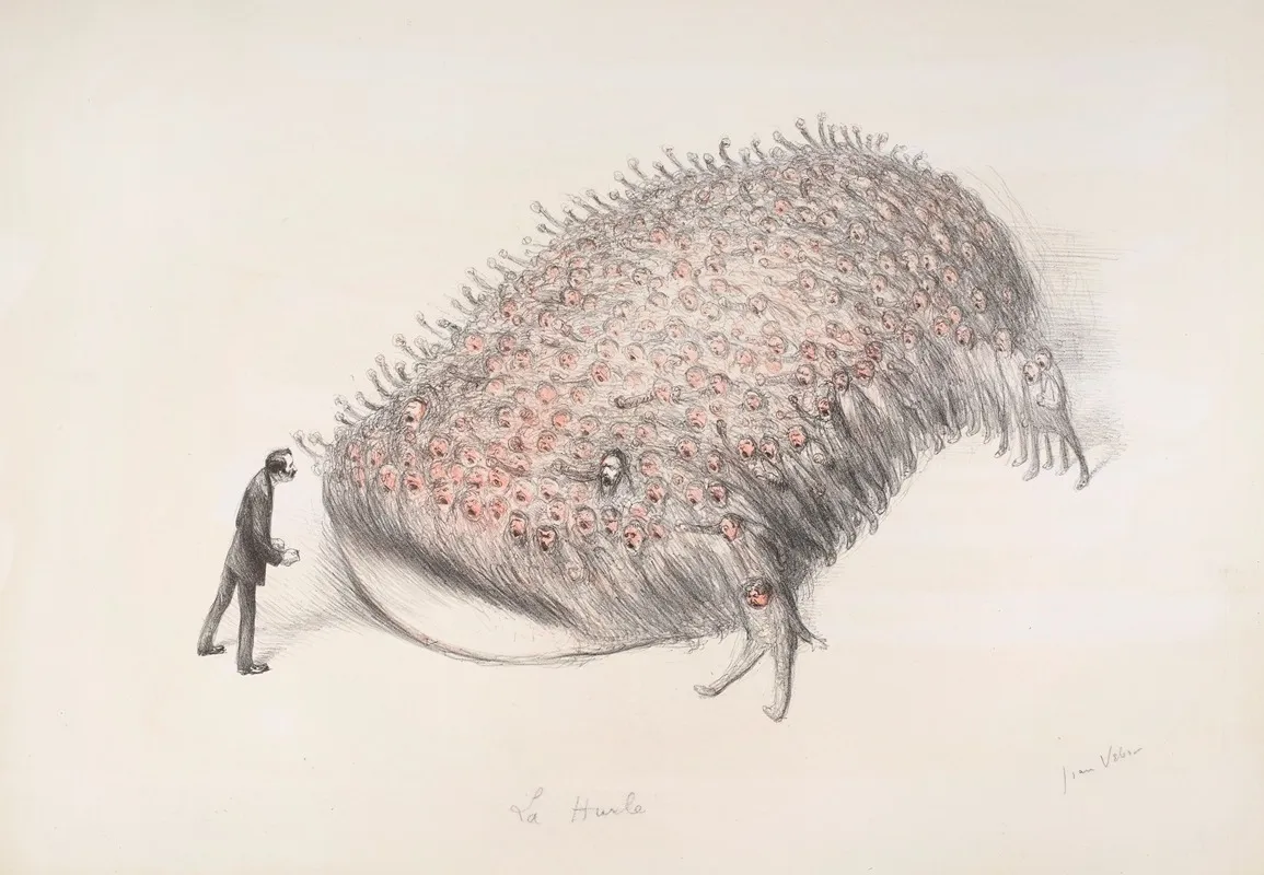 La Hurle by Jean Veber - Canvas Print