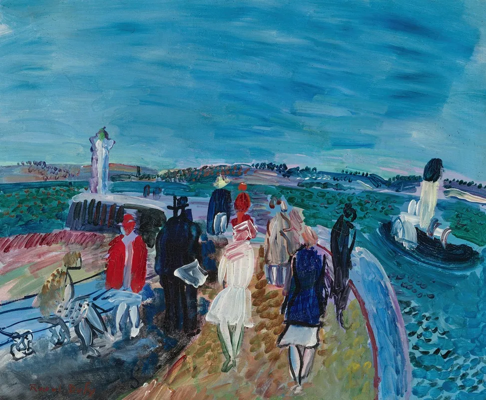 La Jetee A Honfleur by Raoul Dufy - Canvas Print