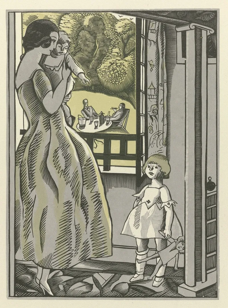 La Jeune Mere by Fernand Siméon - Canvas Print