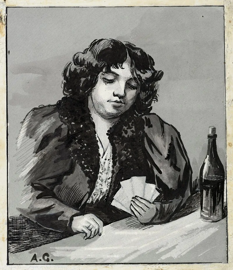 La Joueuse De Cartes A La Bouteille