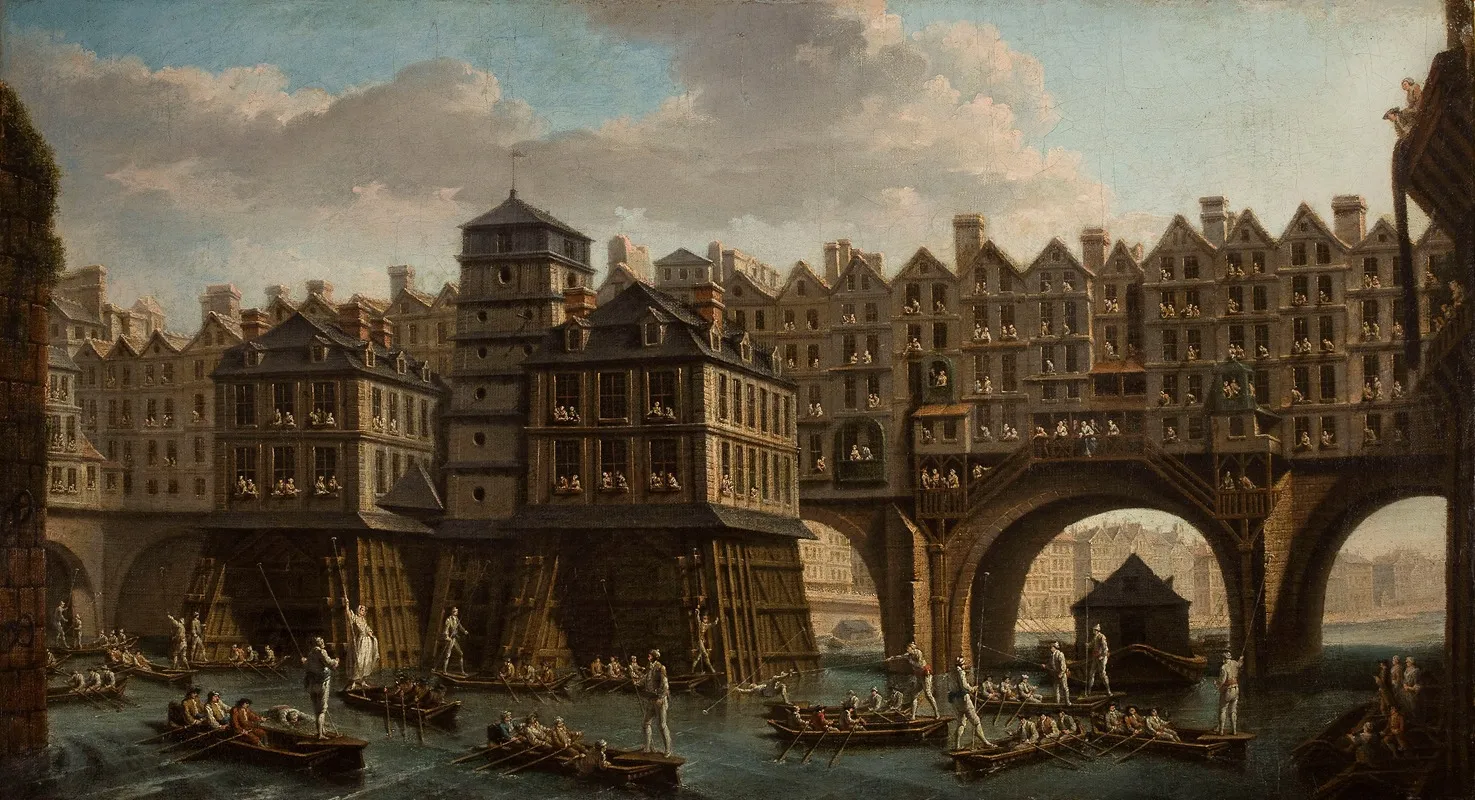 La Joute Des Mariniers Entre Le Pont Notre Dame Et Le Pont Au Change