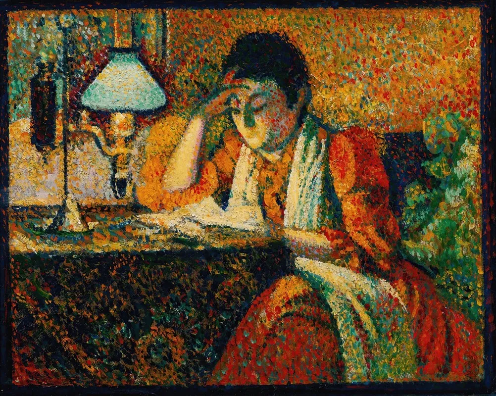 La Liseuse 3 by Georges Lemmen - Canvas Print