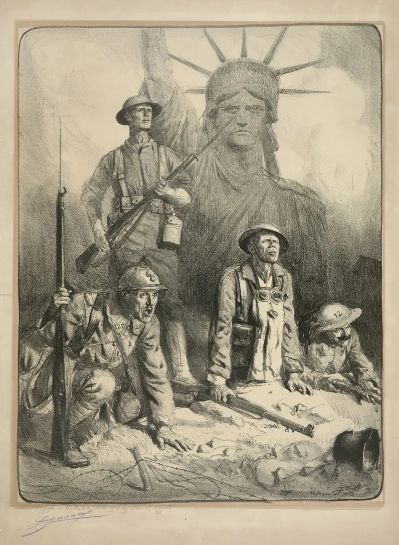 La Lutte Pour La Liberte by Lucien Jonas - Canvas Print