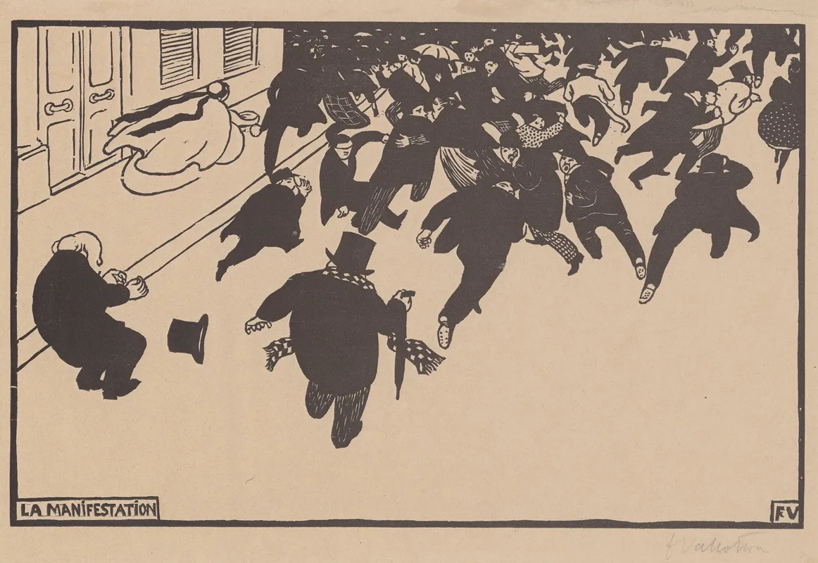 La Manifestation 2 by Félix Vallotton - Canvas Print