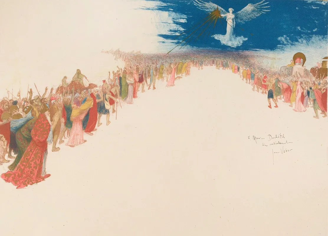 La Marche A Letoile by Jean Veber - Canvas Print