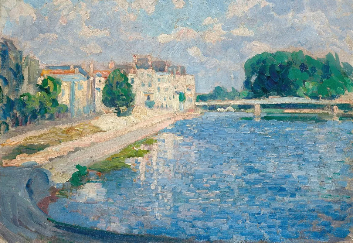 La Marne A Lagny by Henri Lebasque - Canvas Print