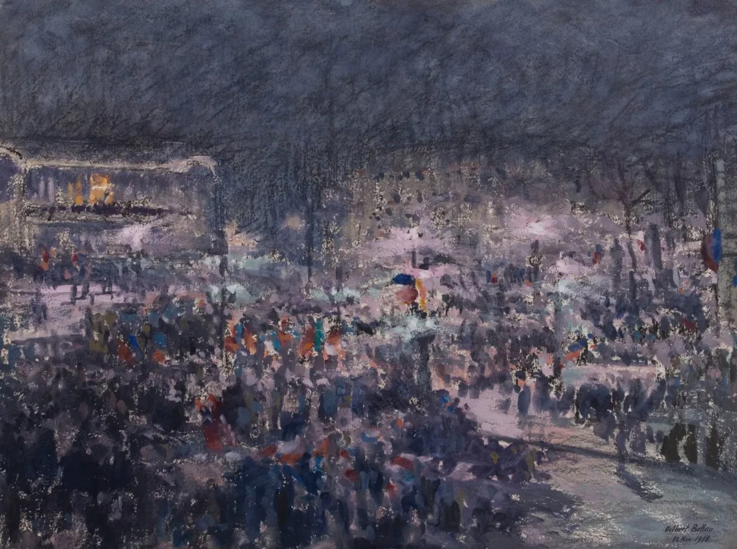 La Marseillaise Chantee A La Loggia De Lopera Par Me Chenal Le 12 Novembre 1918 by Louis-Gilbert Bellan - Canvas Print