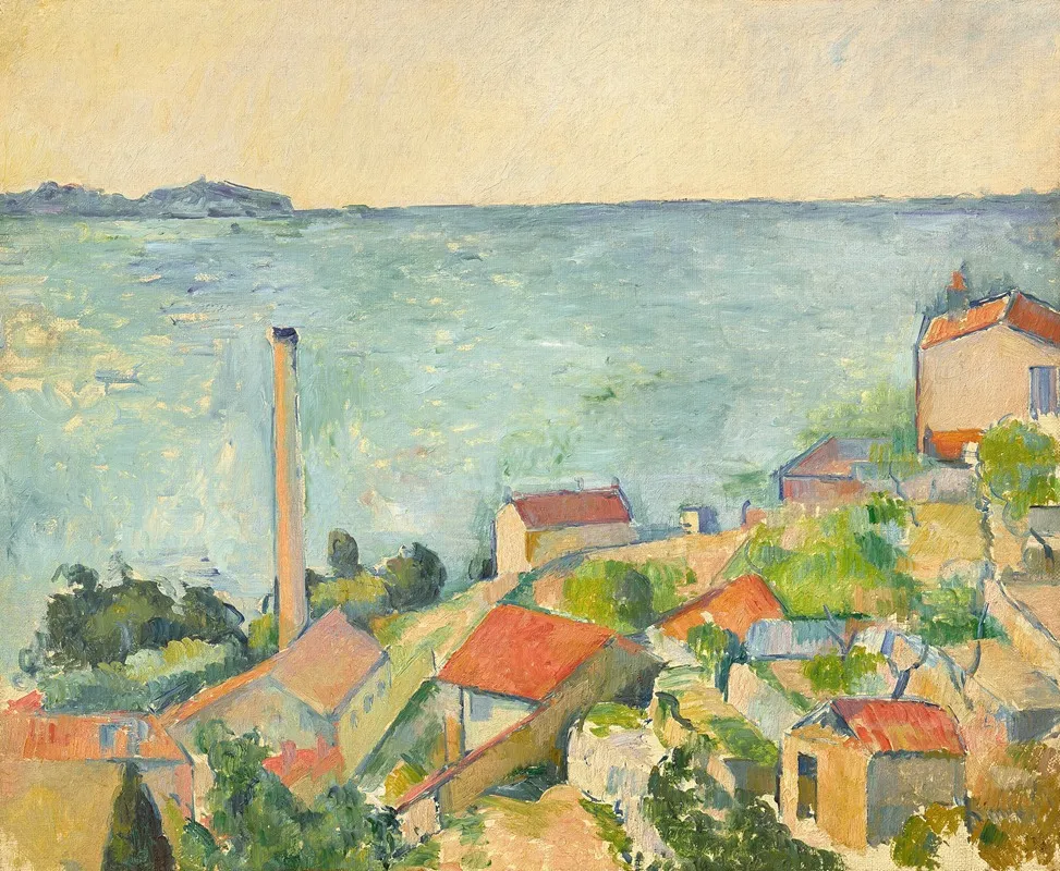 La Mer A Lestaque by Paul Cézanne - Canvas Print