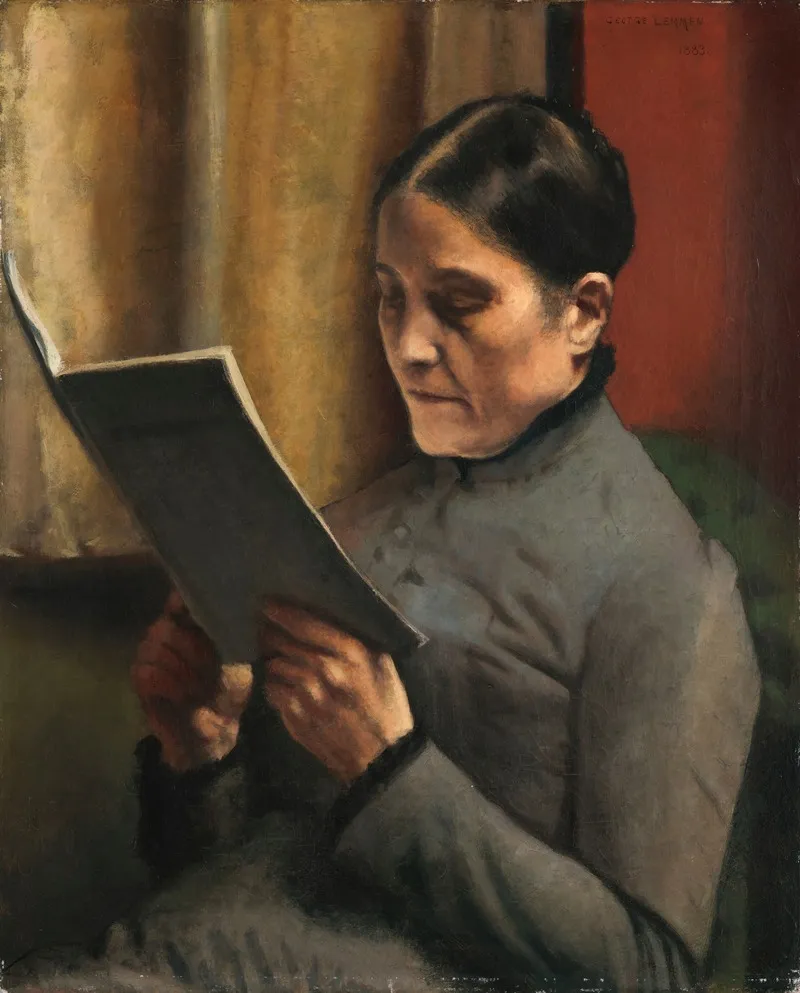 La Mere De Lartiste 2 by Georges Lemmen - Canvas Print