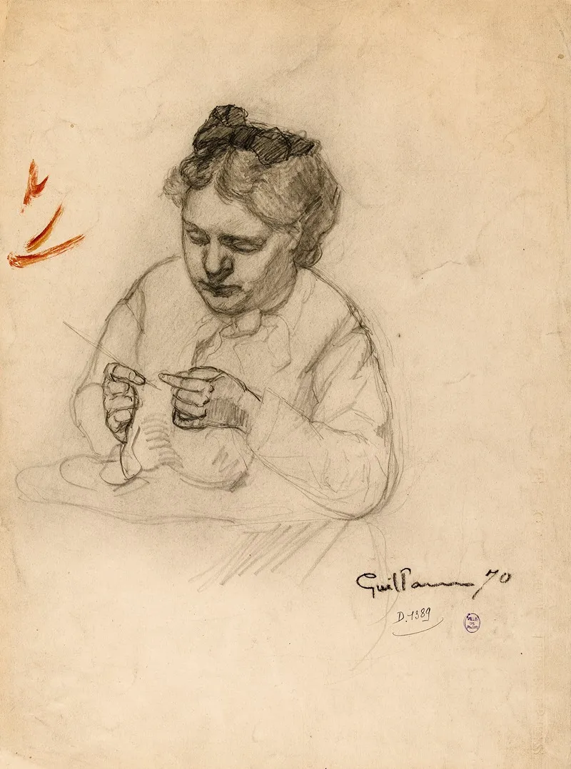 La Mere De Lartiste by Armand Guillaumin - Canvas Print