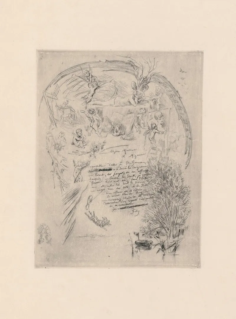 La Migraine by Félicien Rops - Canvas Print