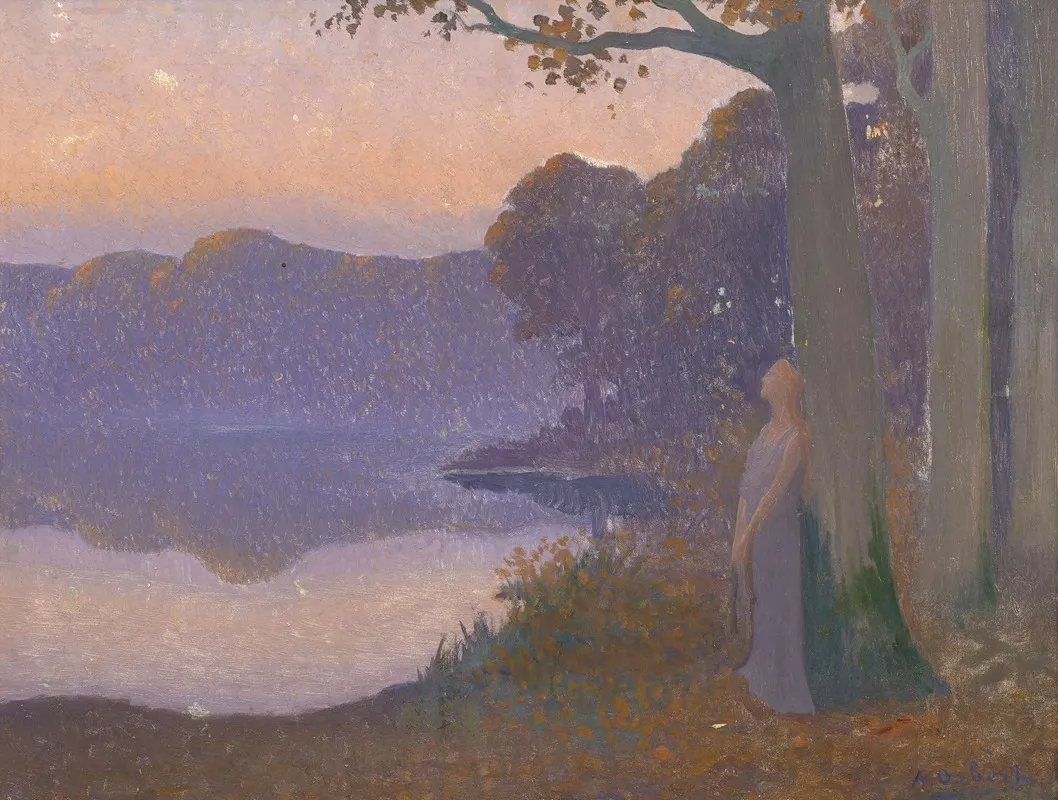 La Muse Du Lac by Alphonse Osbert - Canvas Print
