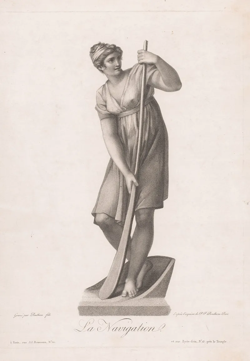 La Navigation 2 by Jean Prud'hon - Canvas Print