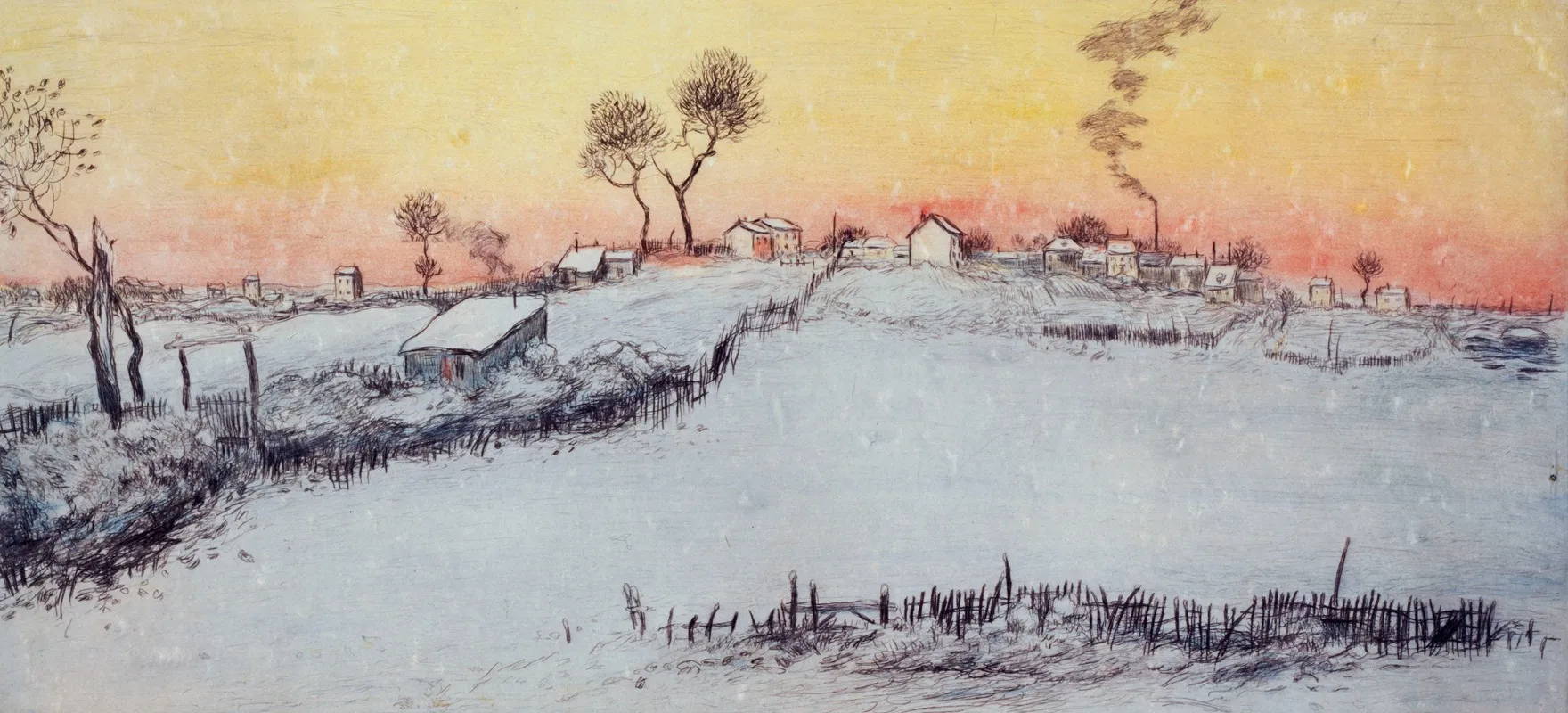 La Neige Soleil Couchant