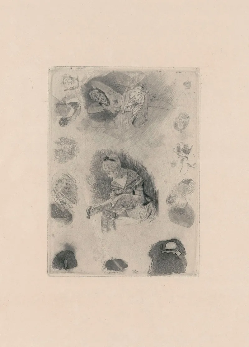La Pantoufle De Cendrillon Et Repos by Félicien Rops - Canvas Print