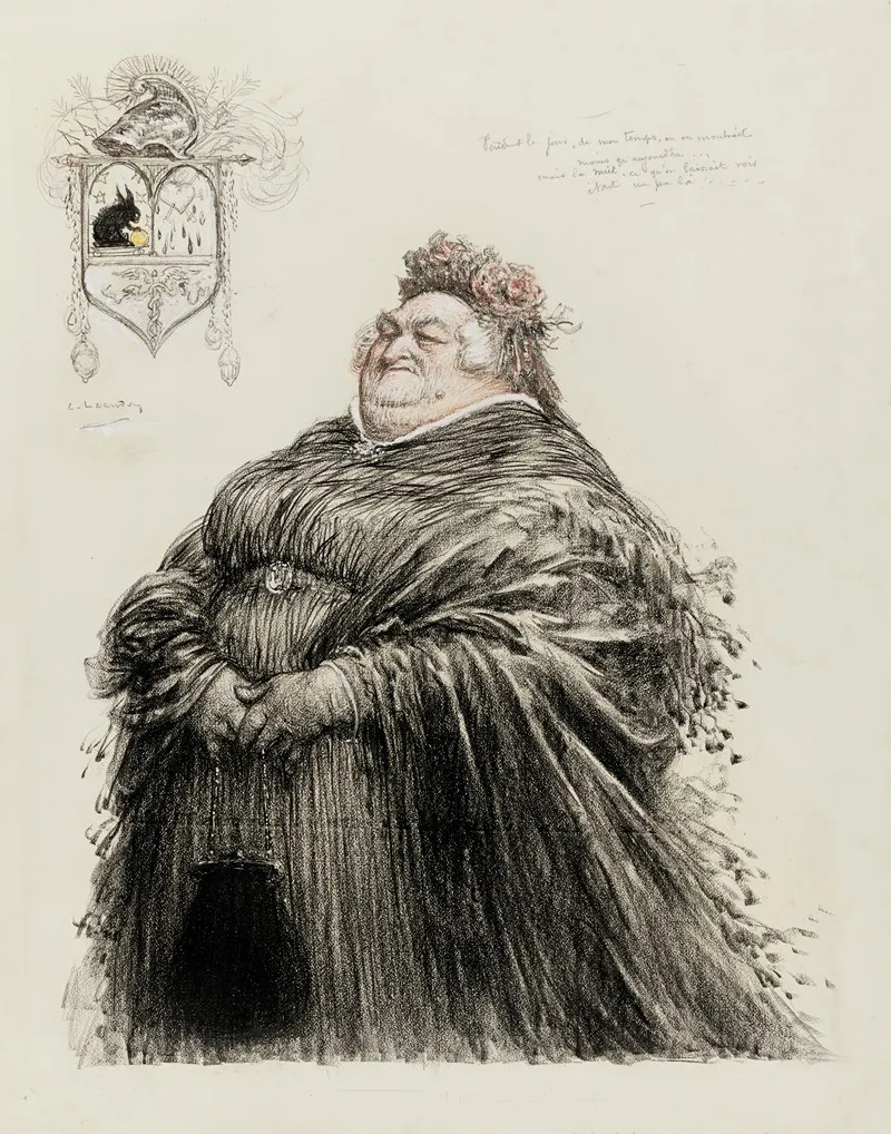 La Parvenue by Charles-Lucien Léandre - Canvas Print
