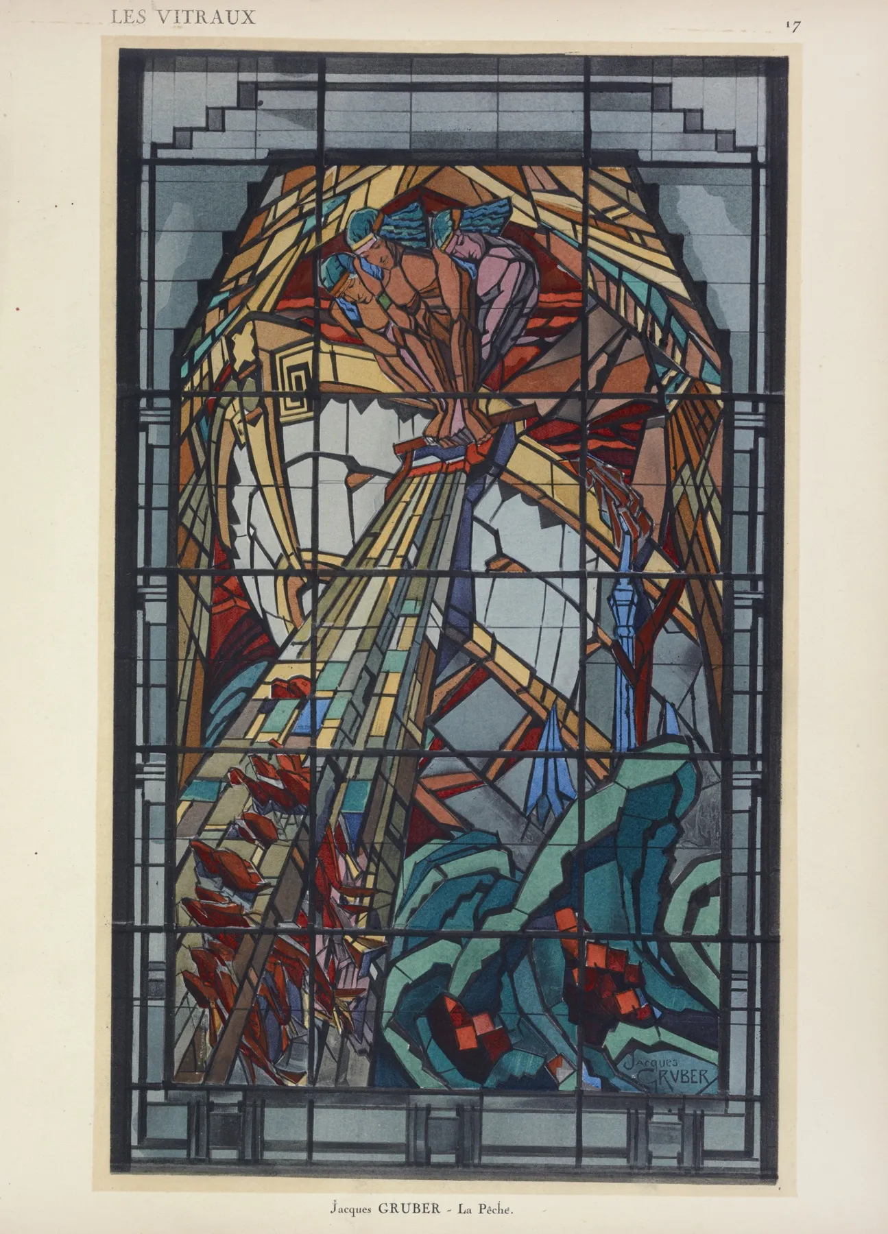 La Peche Au Pavillon Du Vitrail by Jacques Gruber - Canvas Print