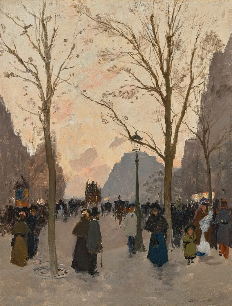 La Place De La Republique Paris by Luigi Loir - Canvas Print