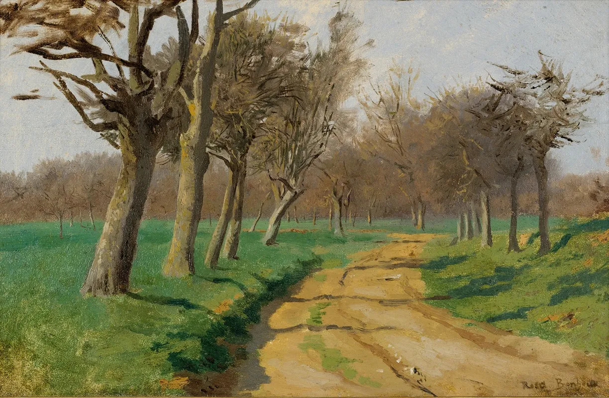 La Plaine Et Les Champs Le Chemin Tournant A Lentre Du Bois