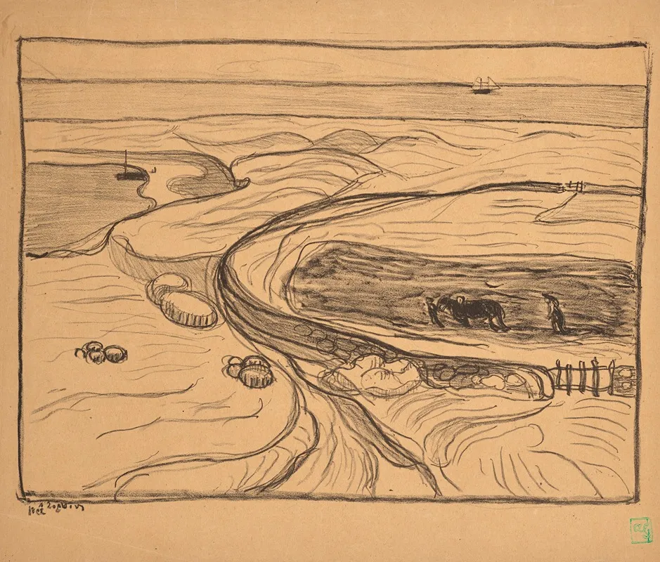 La Plaine The Plain by Armand Seguin - Canvas Print