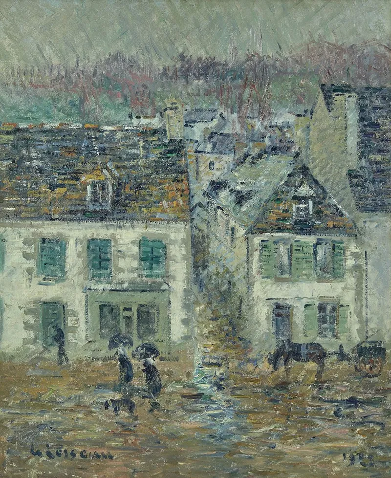 La Pluie A Pont Aven by Gustave Loiseau - Canvas Print