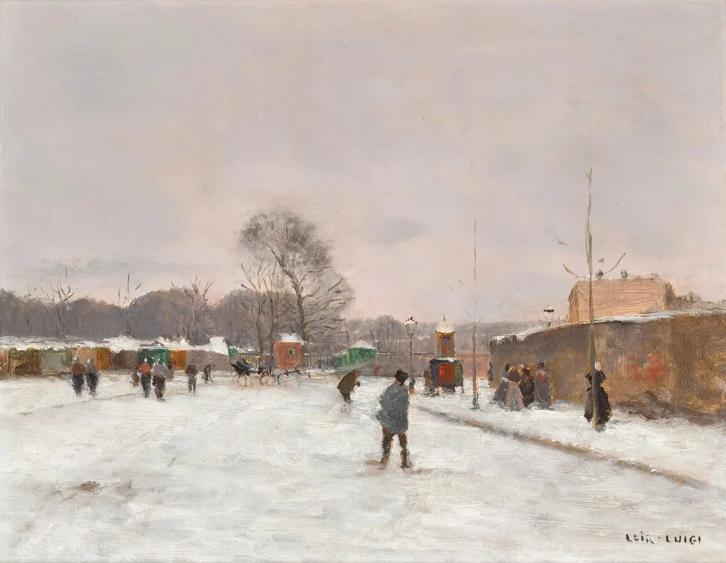 La Premiere Neige Dhiver by Luigi Loir - Canvas Print