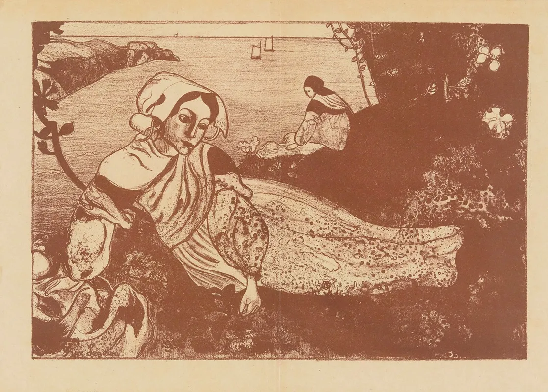 La Primavera Femme Couchee by Armand Seguin - Canvas Print