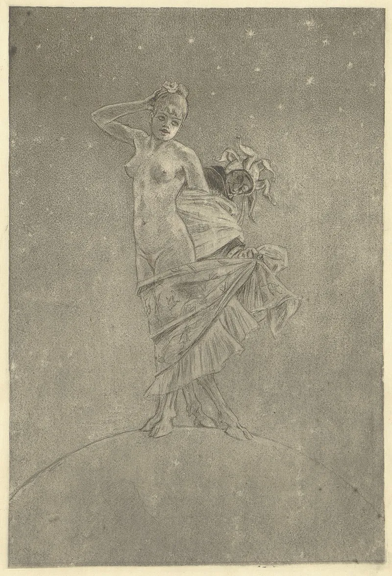 La Prostitution Et La Folie Dominent Le Monde by Félicien Rops - Canvas Print