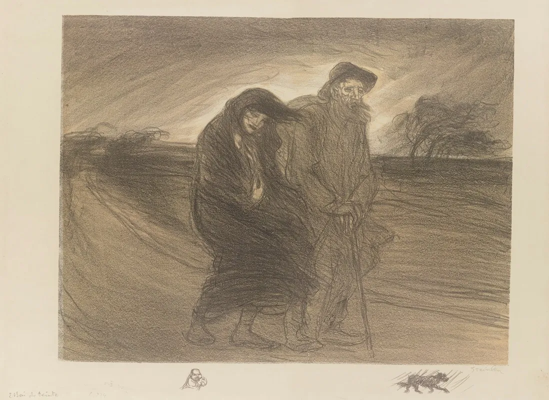 La Rafale by Théophile Alexandre Steinlen - Canvas Print