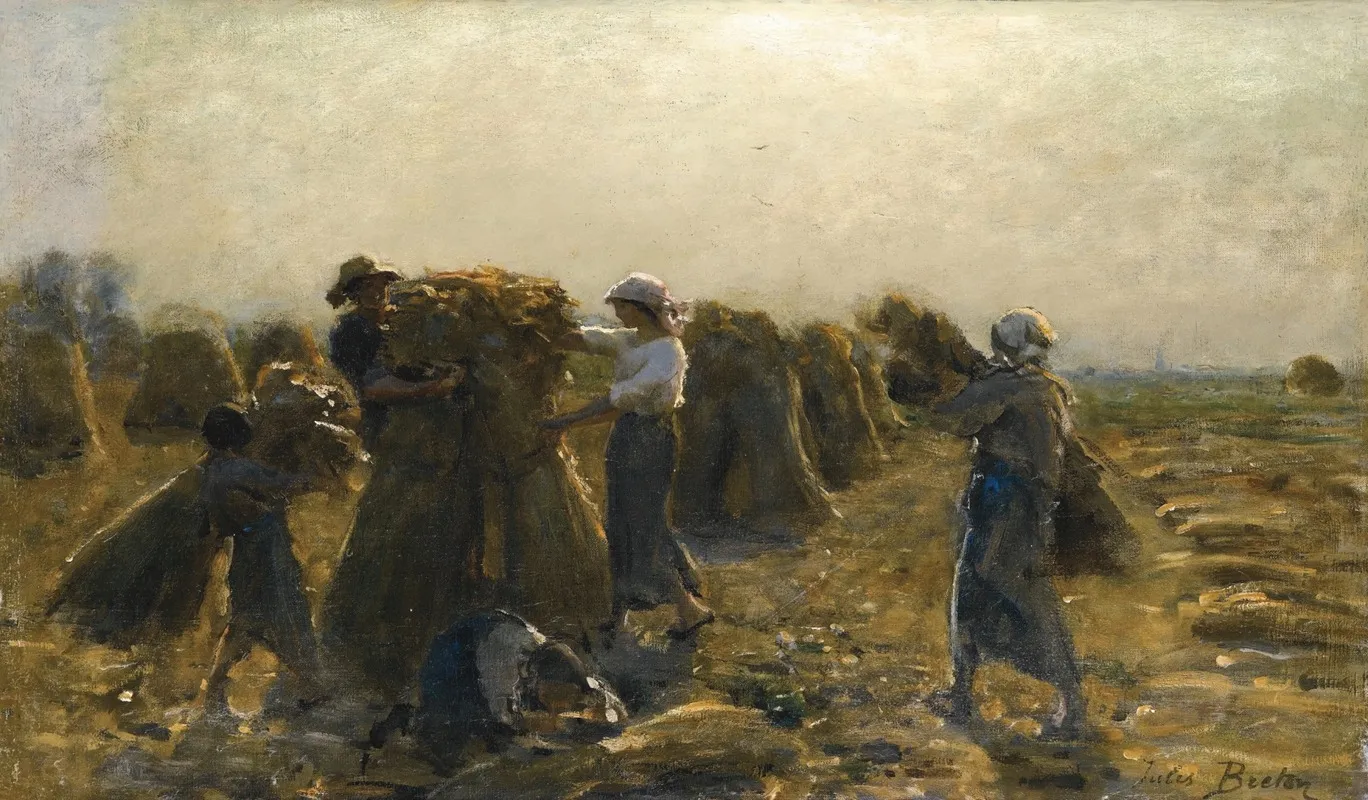 La Recolte 2 by Jules Breton - Canvas Print