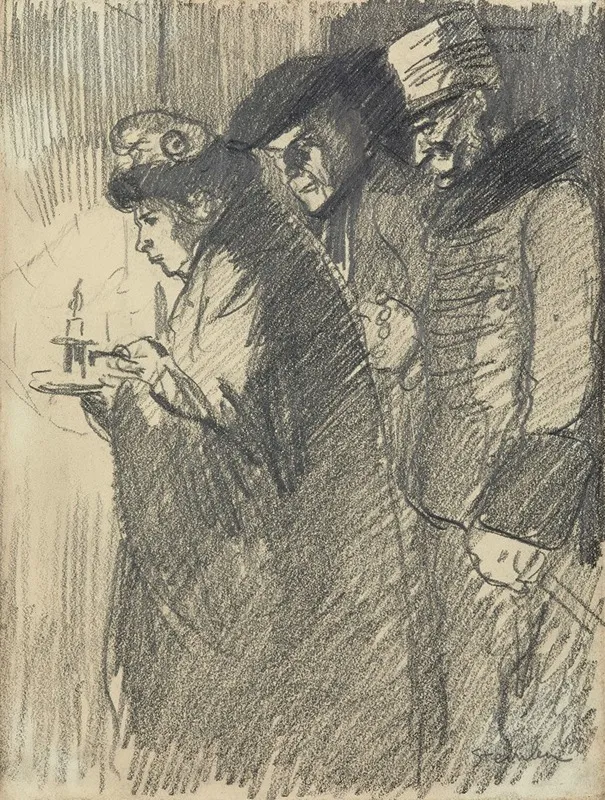 La Republique Eclairant Leglise Et Larmee by Théophile Alexandre Steinlen - Canvas Print