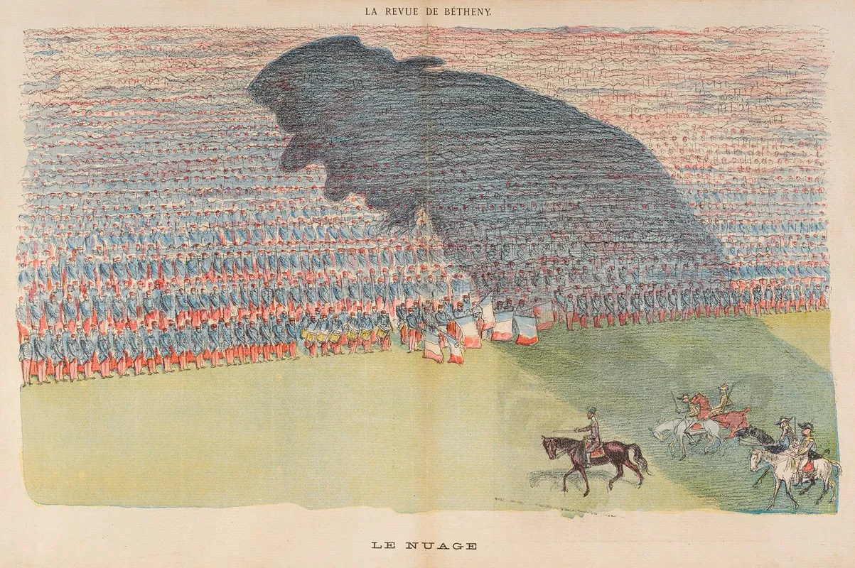 La Revue De Betheny by Jean Veber - Canvas Print