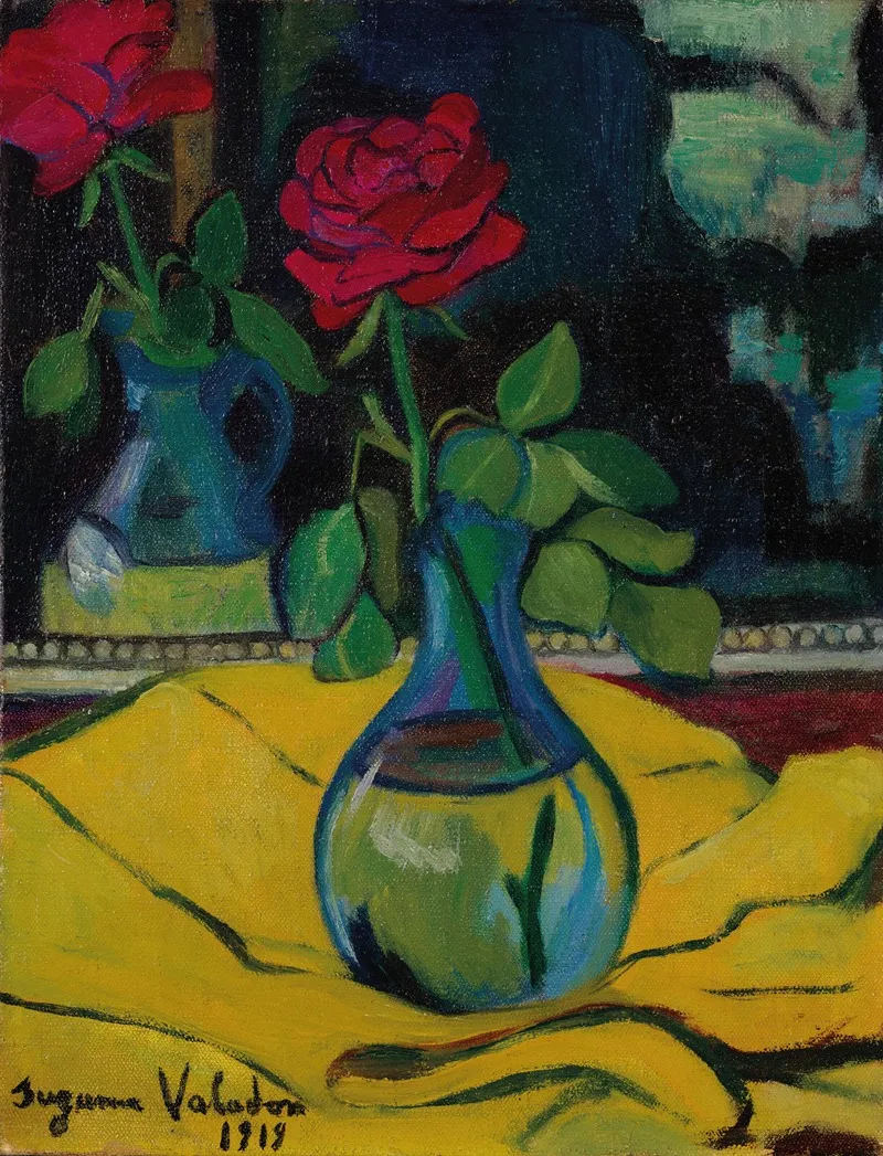 La Rose Au Miroir by Suzanne Valadon - Canvas Print