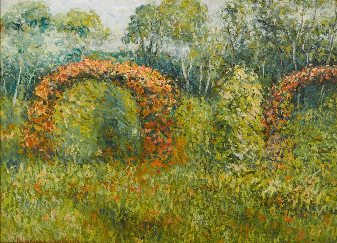 La Roseraie A Giverny by Blanche Hoschedé-Monet - Canvas Print