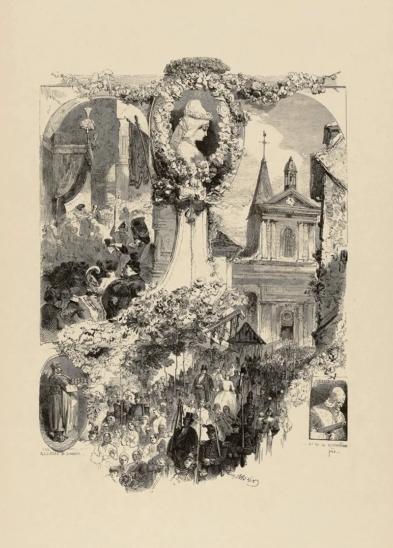 La Rosiere De Nanterre by Edmond Morin - Canvas Print