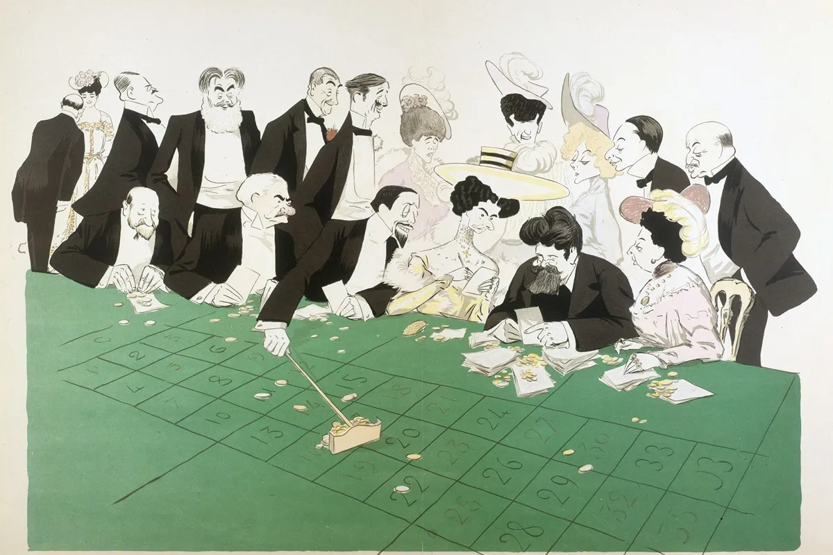 La Roulette by Georges Goursat (Sem) - Canvas Print