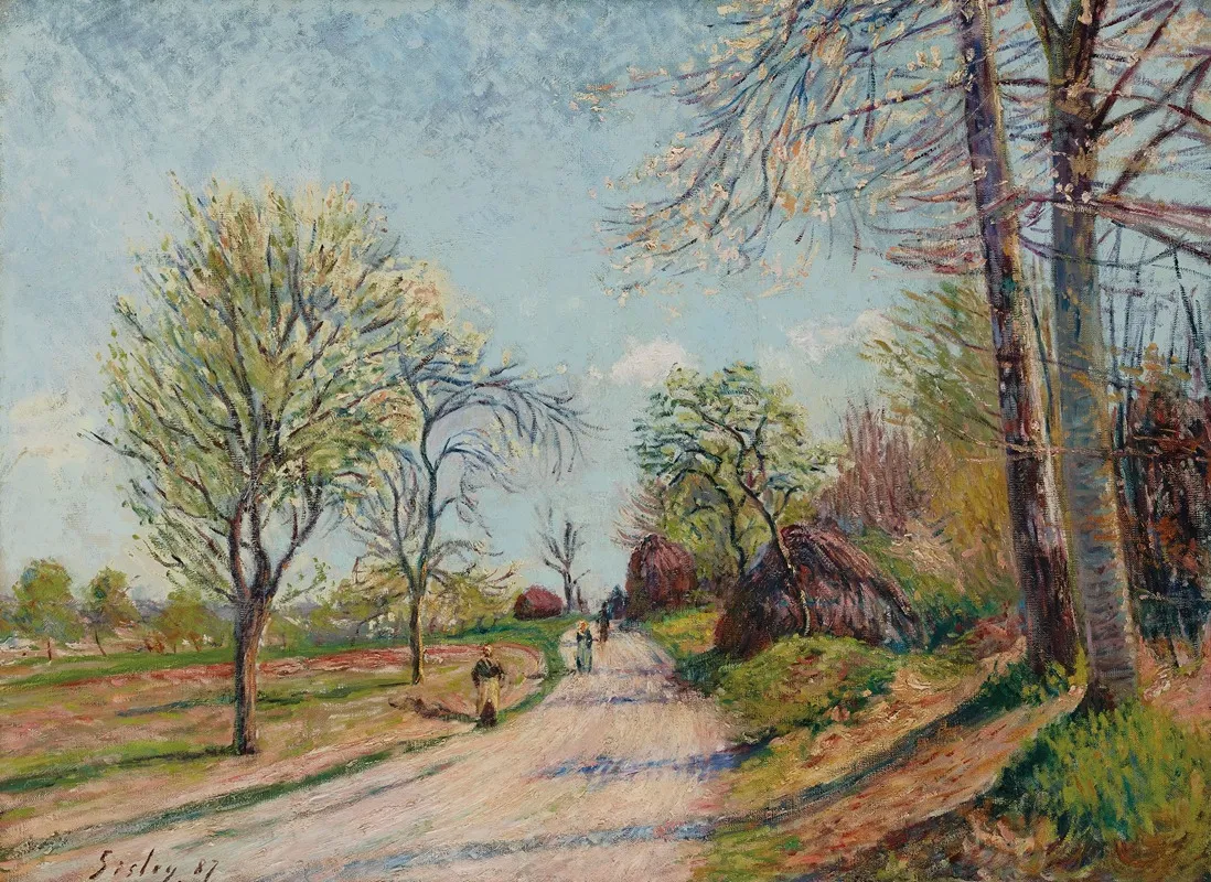 La Route De Veneux by Alfred Sisley - Canvas Print