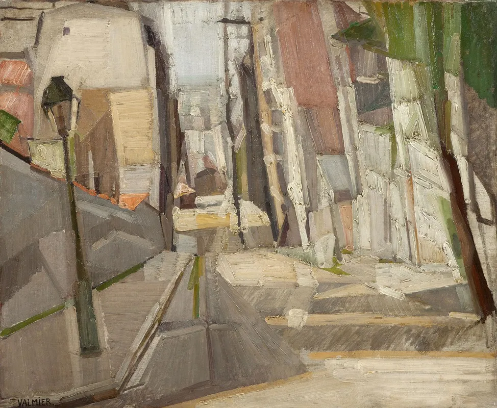 La Rue Au Reverbere by Georges Valmier - Canvas Print