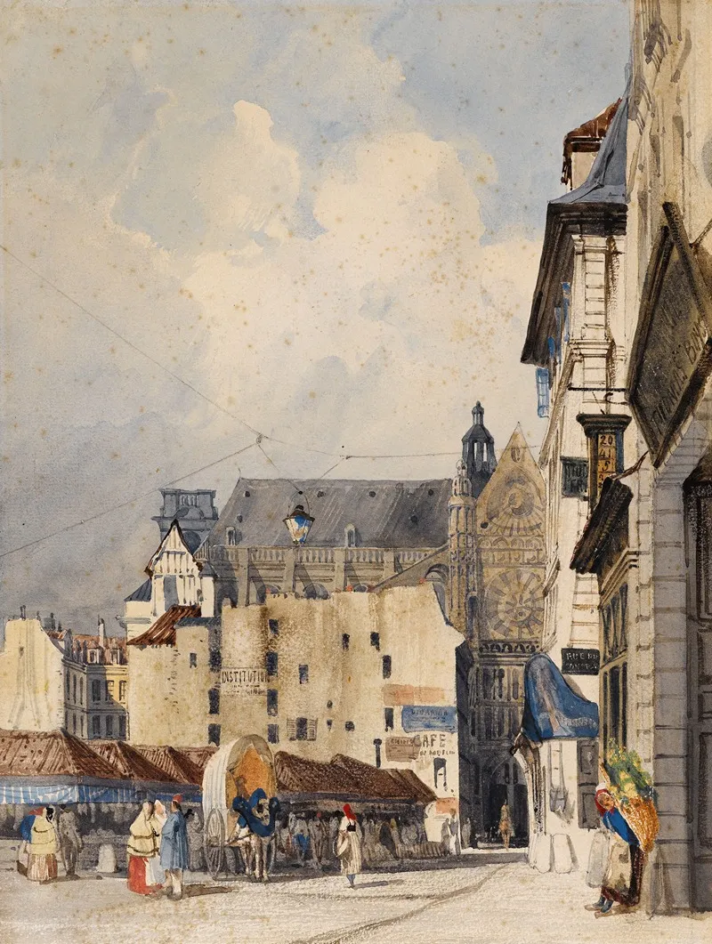 La Rue Des Prouvaires Et Leglise Saint Eustache 2
