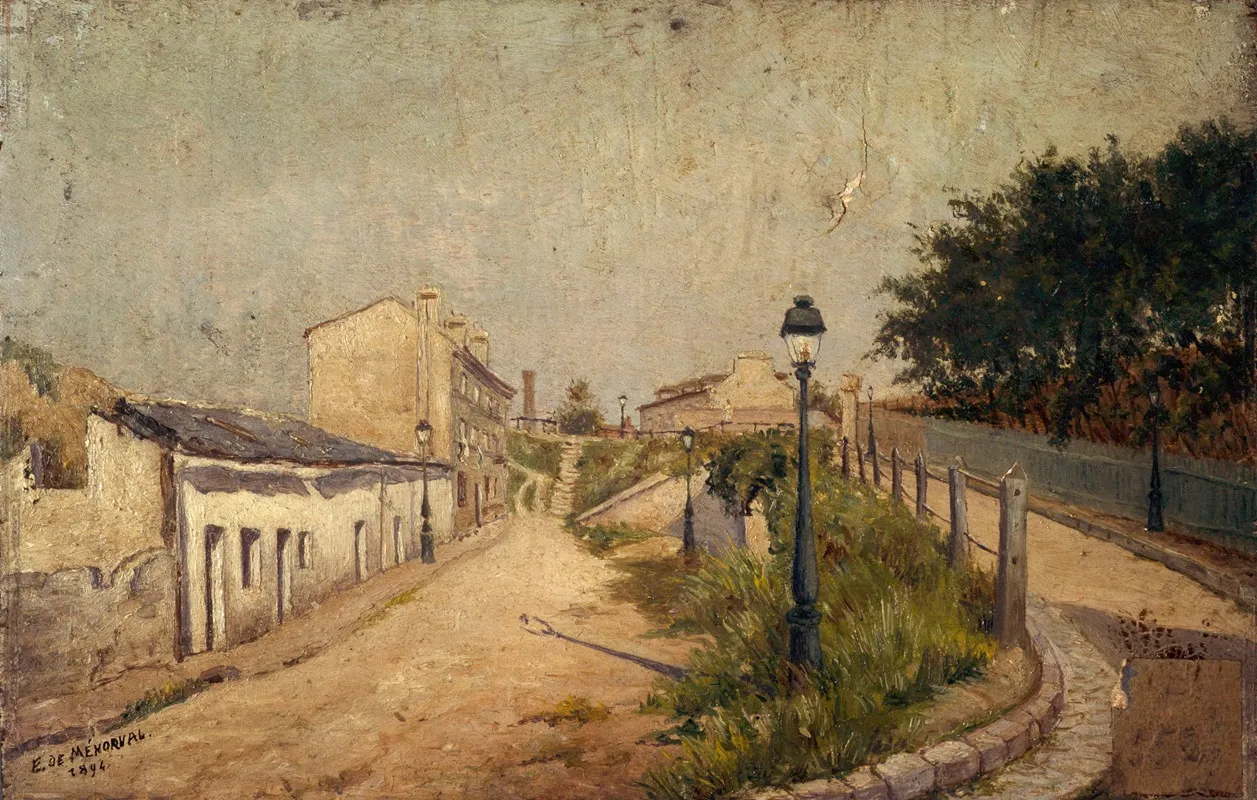 La Rue Du Pot Au Lait by Eugène de Ménorval - Canvas Print