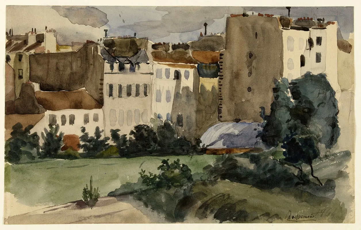 La Rue Rousselet by Félix Bracquemond - Canvas Print