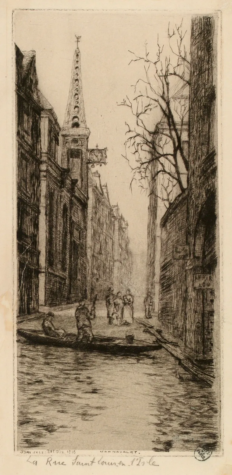 La Rue Saint Louis En Lisle by Jean-Jules Dufour - Canvas Print