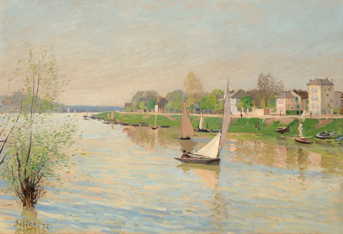 La Seine A Argenteuil 2 by Alfred Sisley - Canvas Print