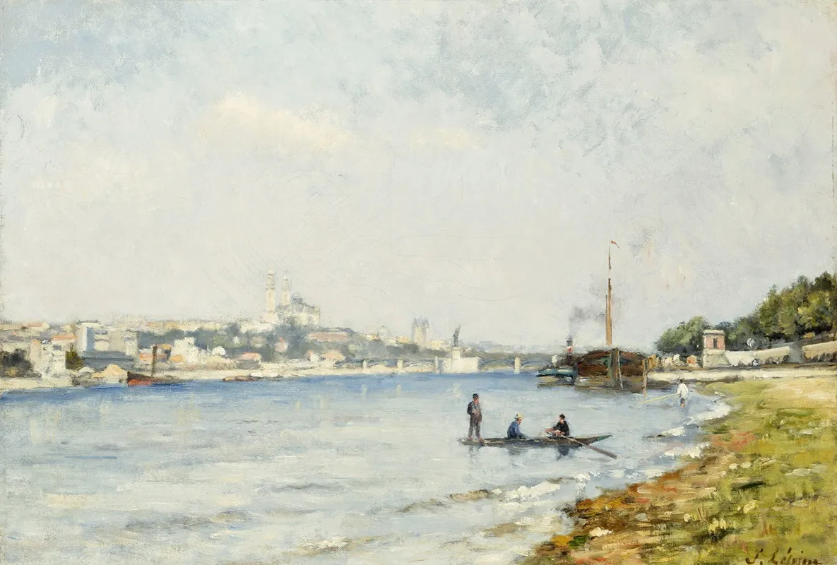 La Seine A Passy by Stanislas Lépine - Canvas Print